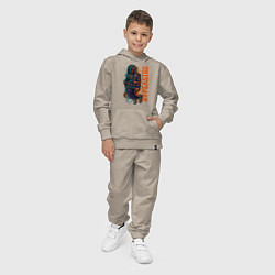 Костюм хлопковый детский Космонавт в скафандре, цвет: миндальный — фото 2