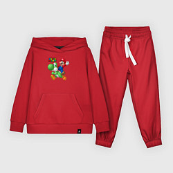 Костюм хлопковый детский Mario and Yoshi Super Mario, цвет: красный