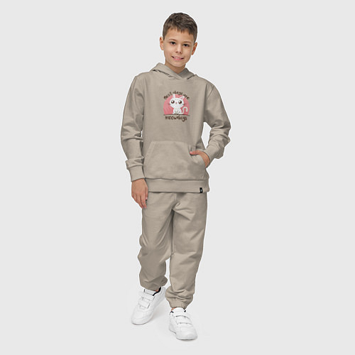 Детский костюм Котёнок с большими глазами Best Days Are Meowdays / Миндальный – фото 4