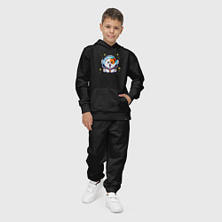 Костюм хлопковый детский Котенок Астронавт, цвет: черный — фото 2
