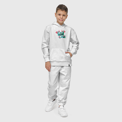 Детский костюм Чудик с рожками / Белый – фото 4