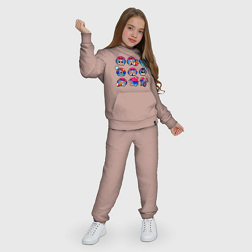 Детский костюм Значки на Бонни Пины Бравл Старс Bonnie / Пыльно-розовый – фото 3
