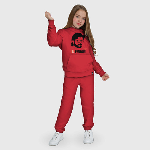 Детский костюм Money Heist - El Professor / Красный – фото 3