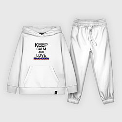 Костюм хлопковый детский Keep calm Nakhodka Находка, цвет: белый