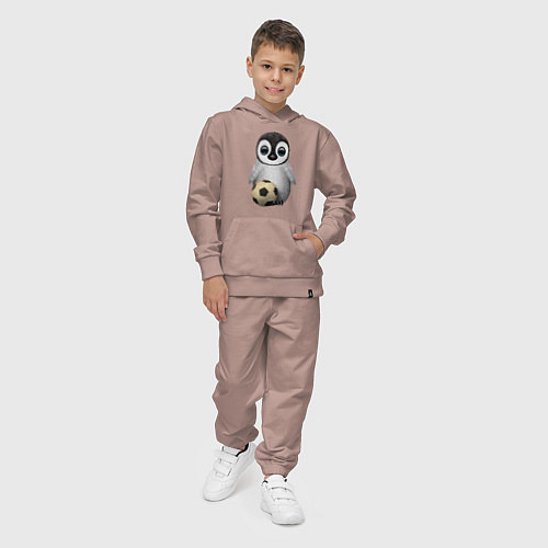 Детский костюм Футбол - Пингвин / Пыльно-розовый – фото 4