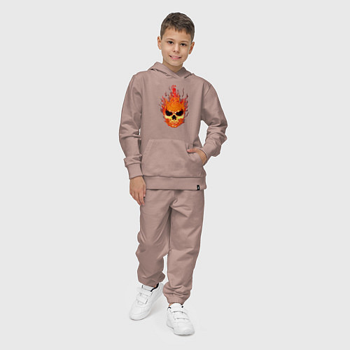 Детский костюм Огненный злой череп / Пыльно-розовый – фото 4