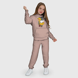 Костюм хлопковый детский Cyber-Bart - Simpsons family, цвет: пыльно-розовый — фото 2