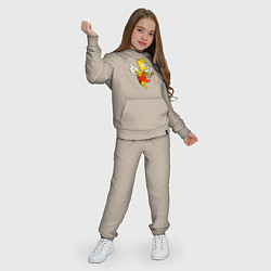 Костюм хлопковый детский Барт Симпсон - купидон, цвет: миндальный — фото 2