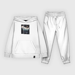 Костюм хлопковый детский Бездорожье Сибирь, цвет: белый