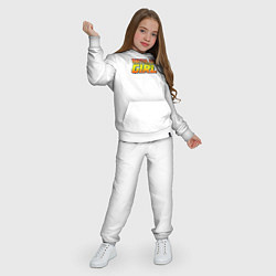 Костюм хлопковый детский Биатлонистка в стиле Назад в будущее, цвет: белый — фото 2