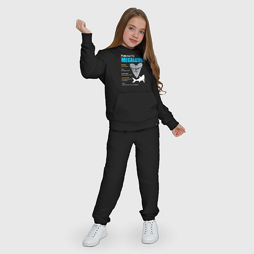 Детский костюм Забавные факты о мегалодонах / Черный – фото 3