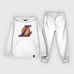 Костюм хлопковый детский Los Angeles Lakers NBA logo, цвет: белый