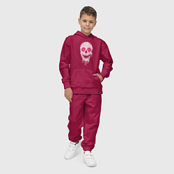 Костюм хлопковый детский Jolly skull, цвет: маджента — фото 2
