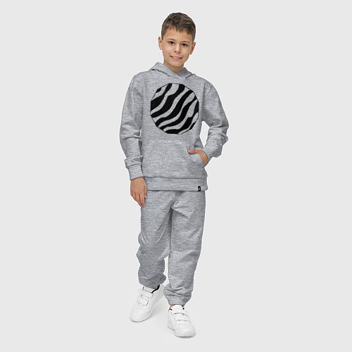 Детский костюм Анималистический принт зебра многоугольник / Меланж – фото 4