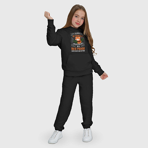 Детский костюм Всегда будь собой хочешь быть красной пандой - буд / Черный – фото 3