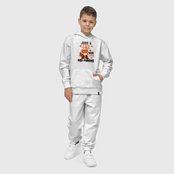 Костюм хлопковый детский Просто девочка которая любит красных панд, цвет: белый — фото 2