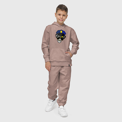 Детский костюм Череп полицейского / Пыльно-розовый – фото 4