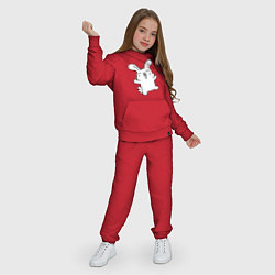 Костюм хлопковый детский Happy Bunny, цвет: красный — фото 2