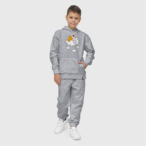 Детский костюм Влюбленные медвежата на облаке / Меланж – фото 4