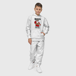 Костюм хлопковый детский Дед Мороз 2023, цвет: белый — фото 2