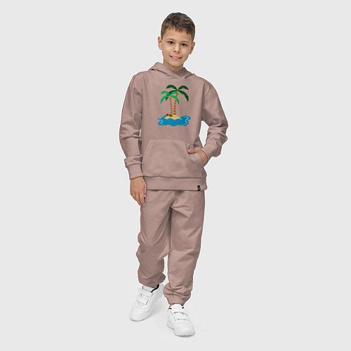 Детский костюм Островок и черепушки / Пыльно-розовый – фото 4