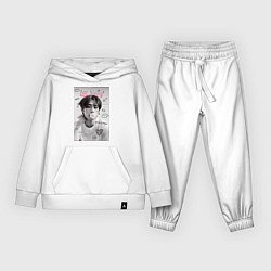 Костюм хлопковый детский Lee Know Stray Kids, цвет: белый