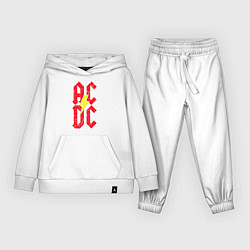 Костюм хлопковый детский AC DC logo, цвет: белый