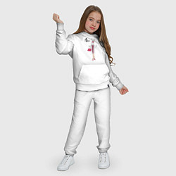 Костюм хлопковый детский Крольчиха модница, цвет: белый — фото 2