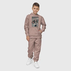 Костюм хлопковый детский Stray Kids Maxident, цвет: пыльно-розовый — фото 2