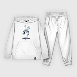 Костюм хлопковый детский Gym bunny, цвет: белый