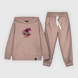 Костюм хлопковый детский Космонавт и рамен, цвет: пыльно-розовый