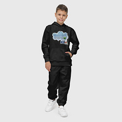 Костюм хлопковый детский Пришелец с бумбоксом, цвет: черный — фото 2
