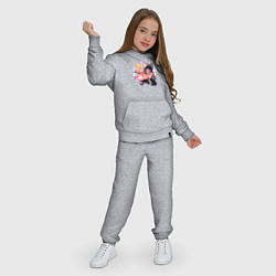 Костюм хлопковый детский Уэнсдей и Энид, цвет: меланж — фото 2