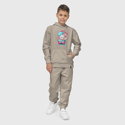 Детский костюм Котёнок в яйце / Миндальный – фото 4