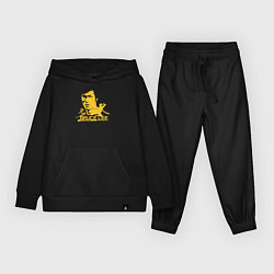 Костюм хлопковый детский Bruce Lee fighter, цвет: черный
