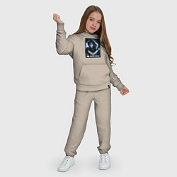 Костюм хлопковый детский Wednesday pictures, цвет: миндальный — фото 2