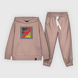 Костюм хлопковый детский Коробка DSG, цвет: пыльно-розовый