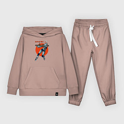 Костюм хлопковый детский Кибер-женщина, цвет: пыльно-розовый