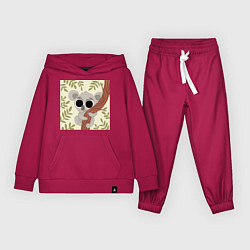 Костюм хлопковый детский Коала милый, цвет: маджента