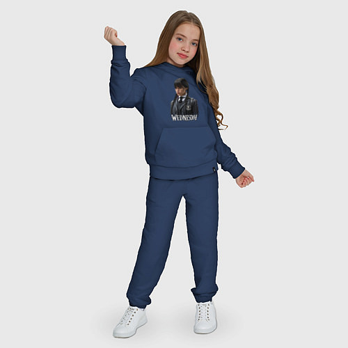 Детский костюм Уэнсдэй Аддамс фото / Тёмно-синий – фото 3