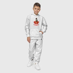 Костюм хлопковый детский Капибара в русском стиле барина, цвет: белый — фото 2