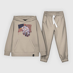 Костюм хлопковый детский American eagle, цвет: миндальный