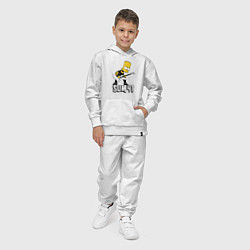 Костюм хлопковый детский Sum41 Барт Симпсон рокер, цвет: белый — фото 2