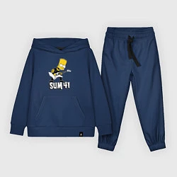 Костюм хлопковый детский Sum41 Барт Симпсон рокер, цвет: тёмно-синий