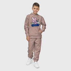 Костюм хлопковый детский Cooky BT21 Jungkook, цвет: пыльно-розовый — фото 2
