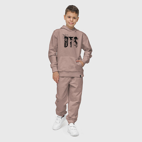 Детский костюм BTS logo / Пыльно-розовый – фото 4