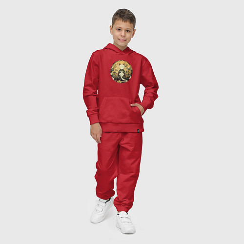 Детский костюм Медитирующий котик / Красный – фото 4