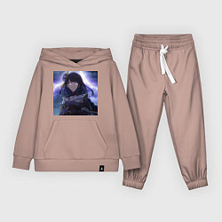 Костюм хлопковый детский Raiden love, цвет: пыльно-розовый