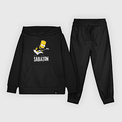 Костюм хлопковый детский Sabaton Барт Симпсон рокер, цвет: черный