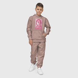 Костюм хлопковый детский Девушка в розовом, цвет: пыльно-розовый — фото 2
